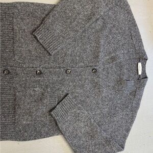 Everlane Men's Merino Wool - Cotton Blend Charcoal Cardigan